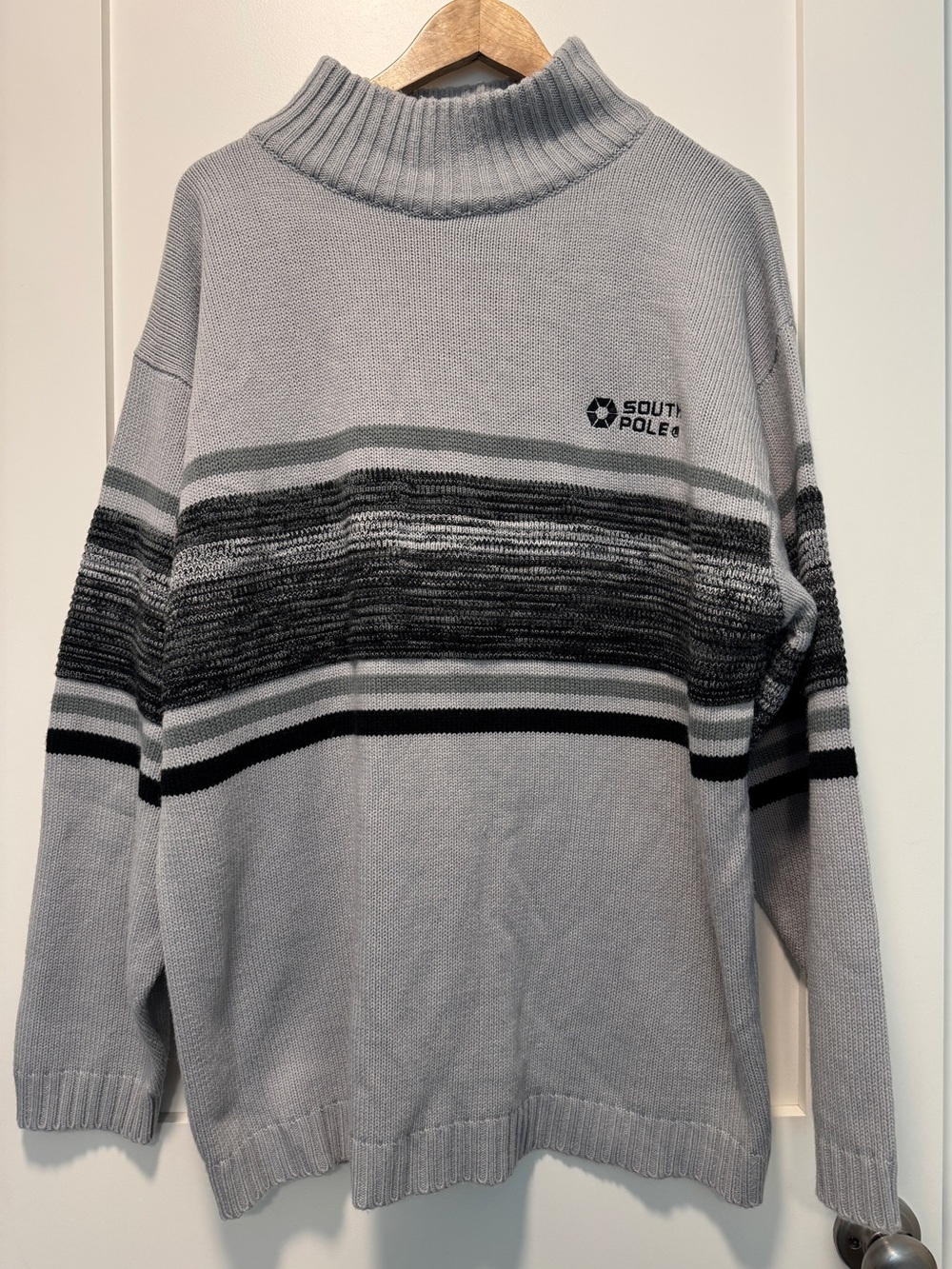 VTG 90s Southpole Striped Sweater Hip Hop y2k Skater Preppy Size XL Streetwear